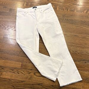J. Crew Billie Demi Boot crop Women’s White Straight-Leg Jeans, 10